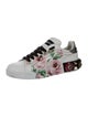 Dolce & Gabbana Leather Floral Print Sneakers