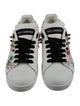 Dolce & Gabbana Leather Floral Print Sneakers