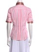 Dolce & Gabbana Striped Short Sleeve Button-Up Top