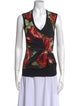 Dolce & Gabbana Virgin Wool Floral Print Top