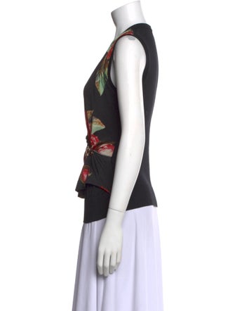 Dolce & Gabbana Virgin Wool Floral Print Top