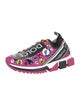Dolce & Gabbana Colorblock Pattern Crystal Embellishments Sneakers