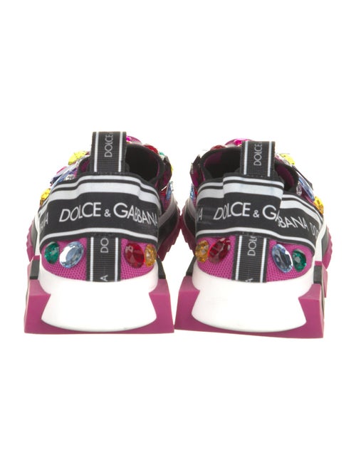 Dolce & Gabbana Colorblock Pattern Crystal Embellishments Sneakers