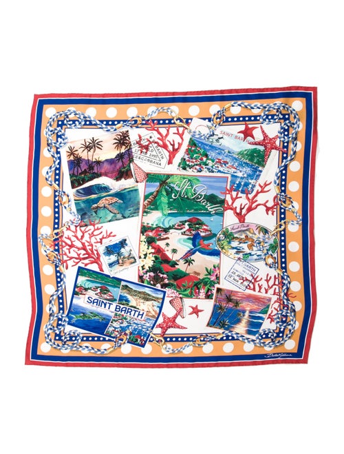 Dolce & Gabbana Festival Quadri Silk Scarf