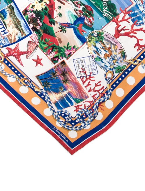 Dolce & Gabbana Festival Quadri Silk Scarf