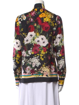 Dolce & Gabbana Silk Floral Print Blouse