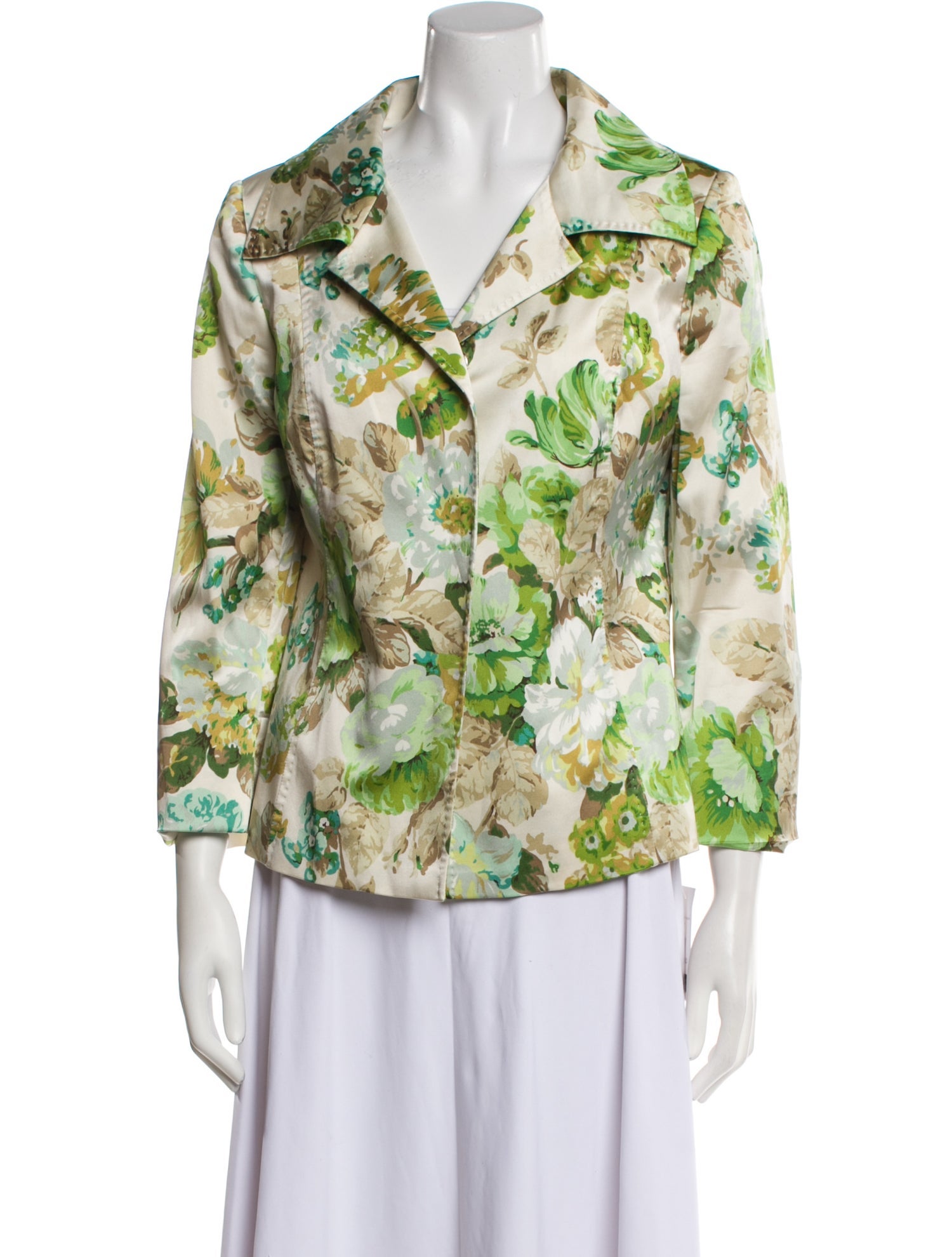 Dolce & Gabbana Silk Floral Print Jacket