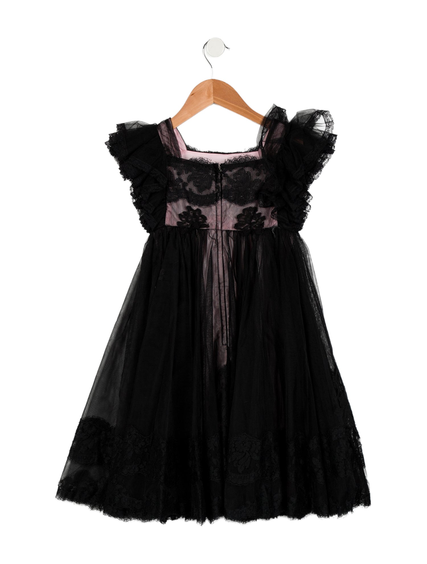 Dolce & Gabbana Girls' Short Sleeve Lace Dress