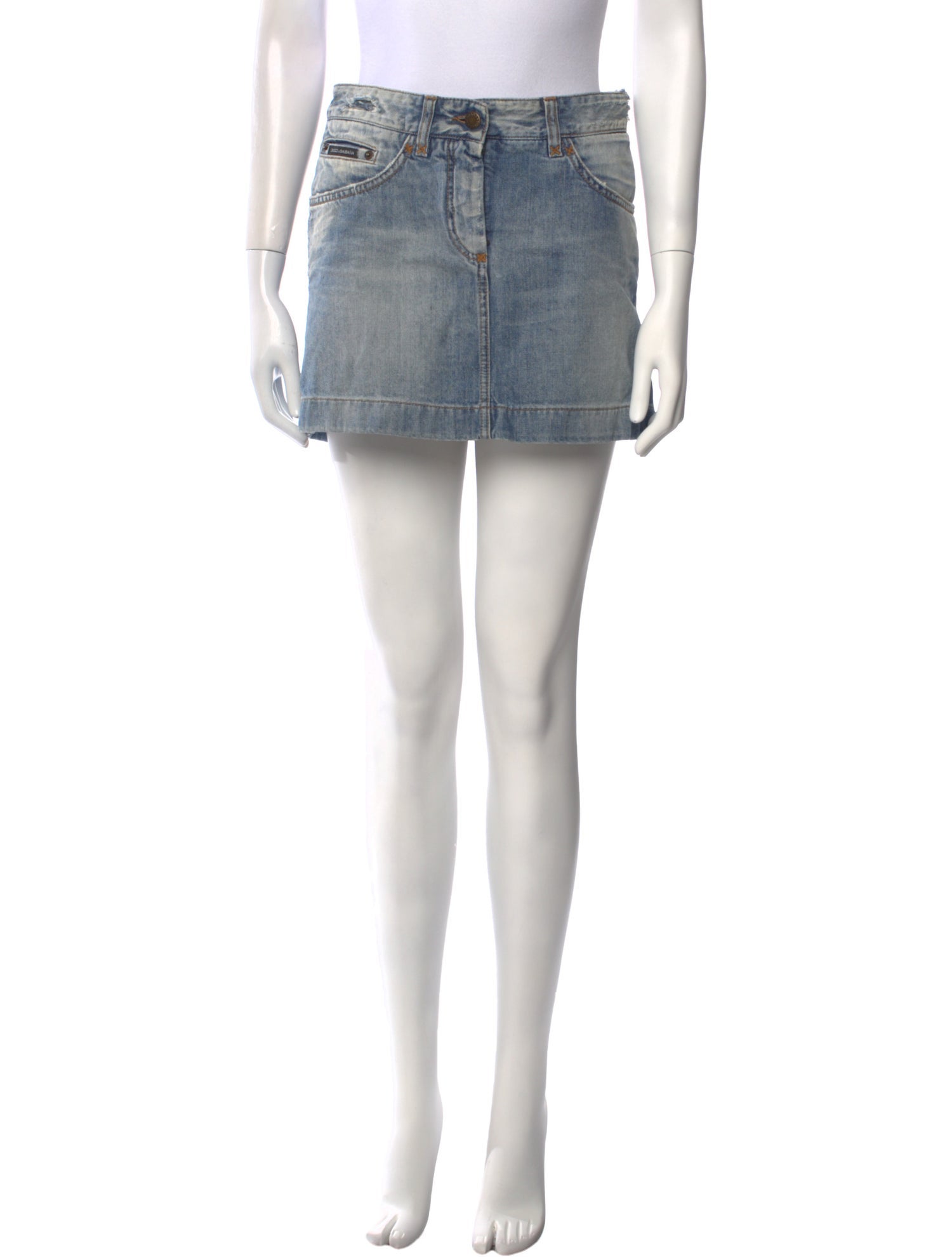 Dolce & Gabbana Distressed Accents Mini Skirt