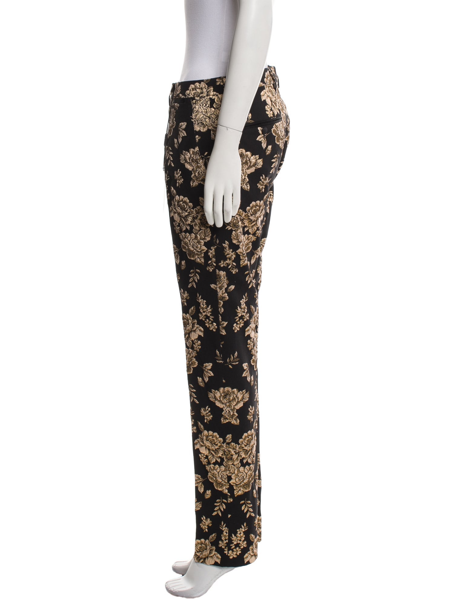 Dolce & Gabbana Satin Straight Leg Pants