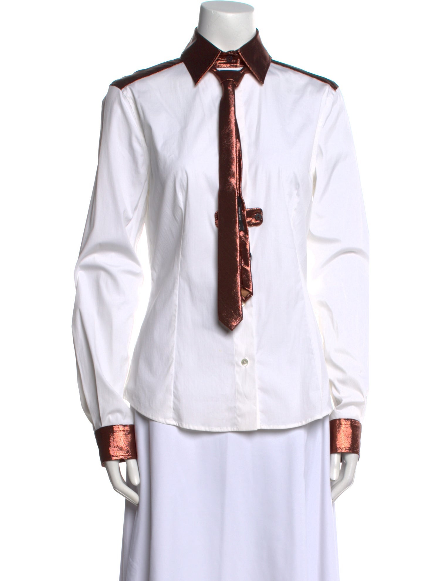 Dolce & Gabbana Vintage Long Sleeve Button-Up Top w/ Tags