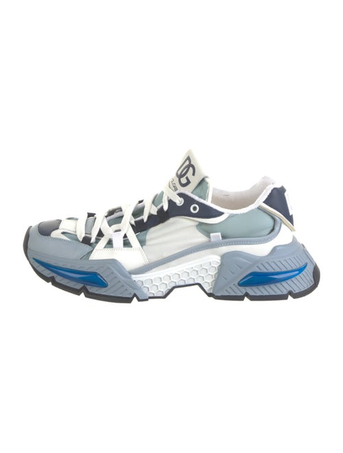 Dolce & Gabbana Leather Colorblock Pattern Sneakers