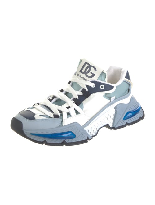 Dolce & Gabbana Leather Colorblock Pattern Sneakers