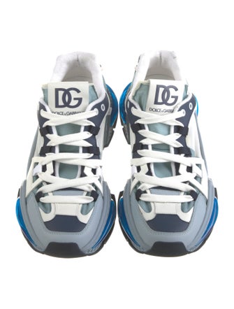 Dolce & Gabbana Leather Colorblock Pattern Sneakers