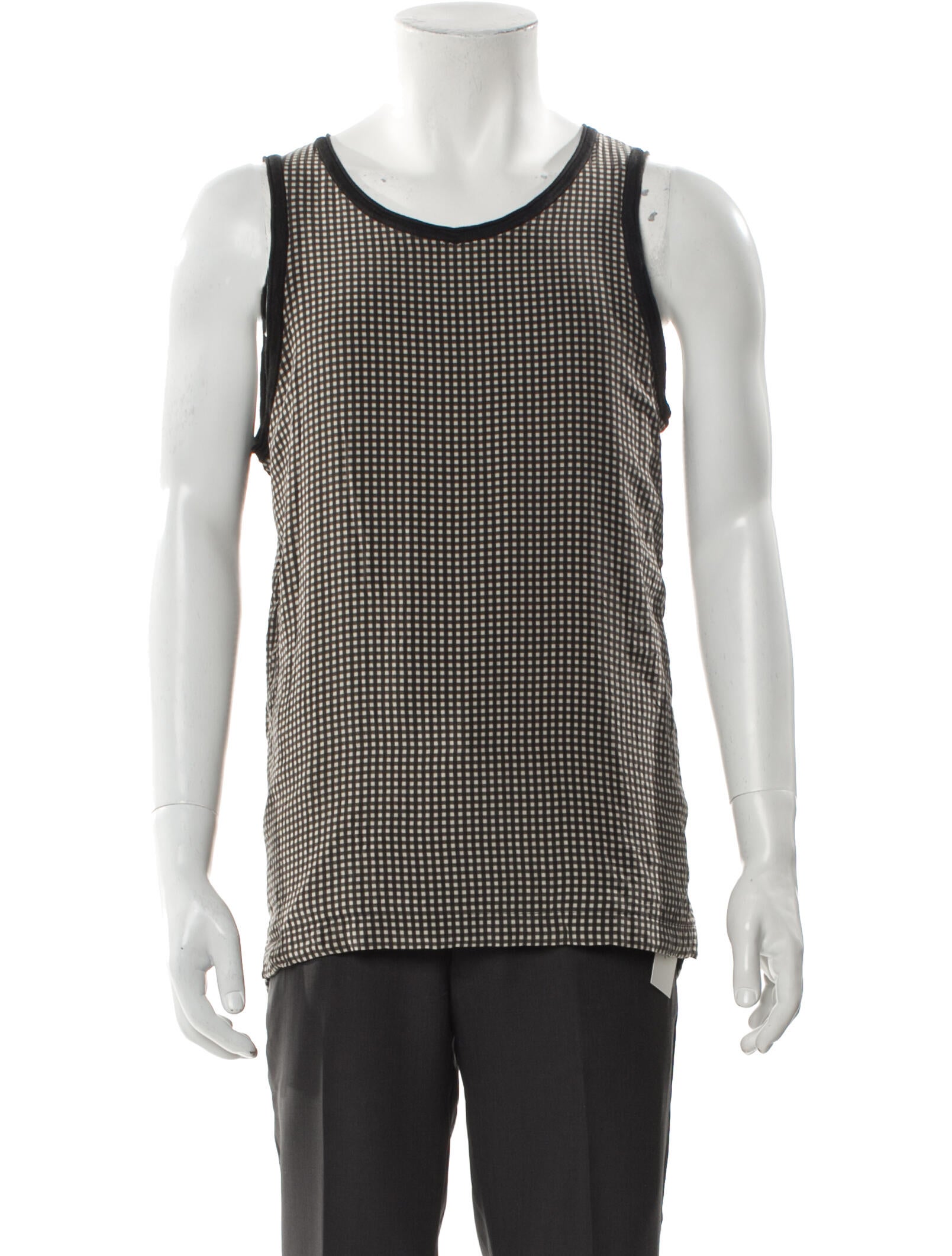 Dolce & Gabbana Silk Plaid Print T-Shirt