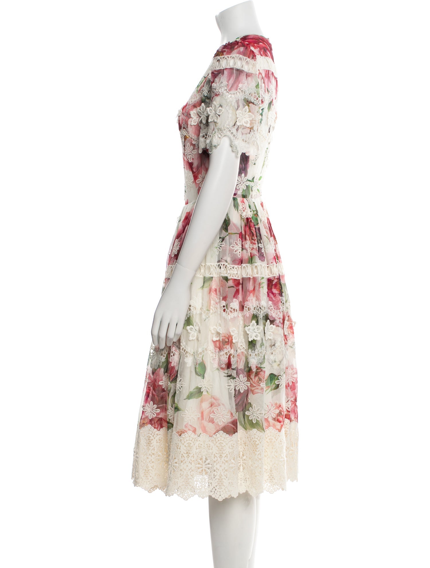 Dolce & Gabbana Silk Midi Length Dress w/ Tags