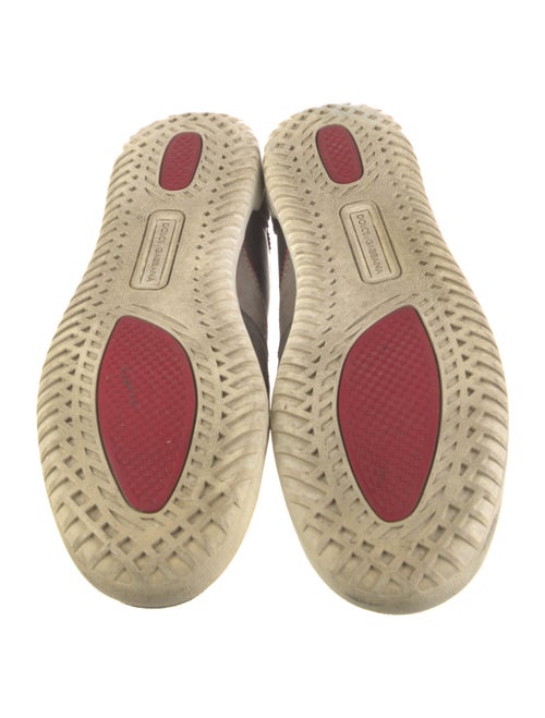 Dolce & Gabbana Suede Colorblock Pattern Sneakers