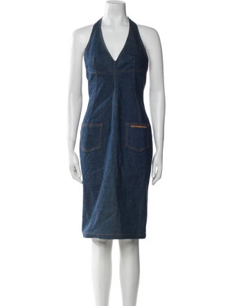 Dolce & Gabbana Halterneck Midi Length Dress