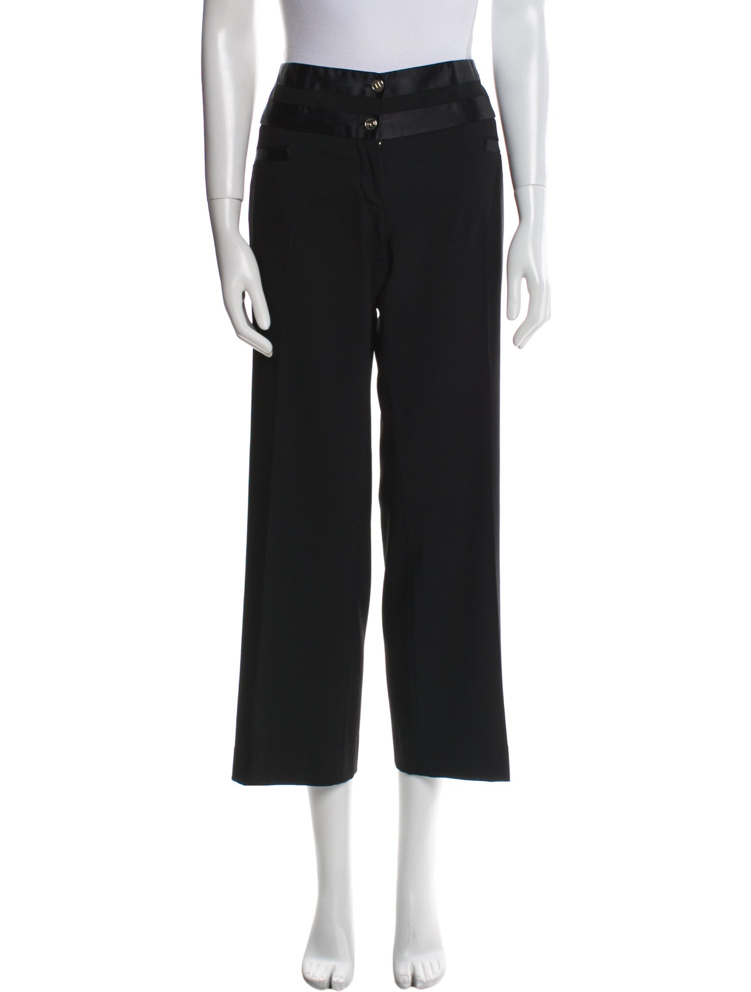 Dolce & Gabbana Virgin Wool Wide Leg Pants