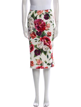 Dolce & Gabbana Floral Print Knee-Length Skirt