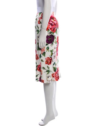 Dolce & Gabbana Floral Print Knee-Length Skirt