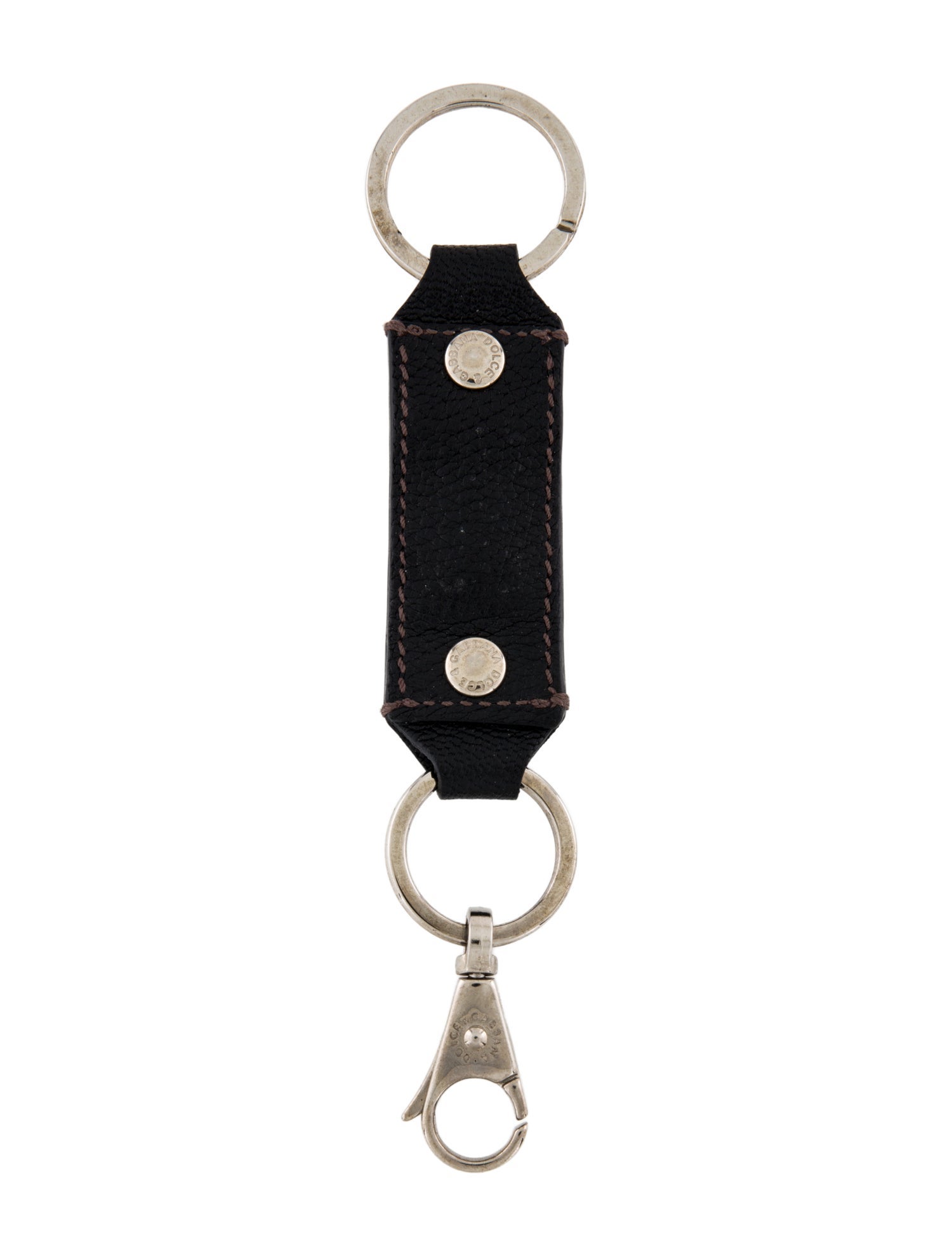 Dolce & Gabbana Logo Leather Keychain