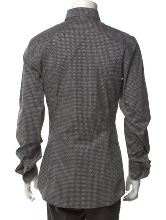 Dolce & Gabbana Printed Long Sleeve Tuxedo Shirt
