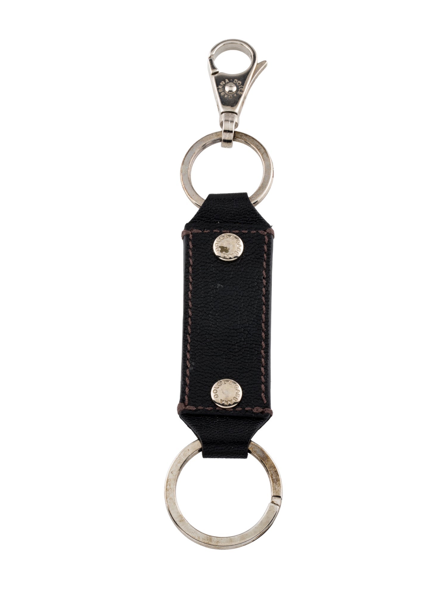 Dolce & Gabbana Logo Leather Keychain