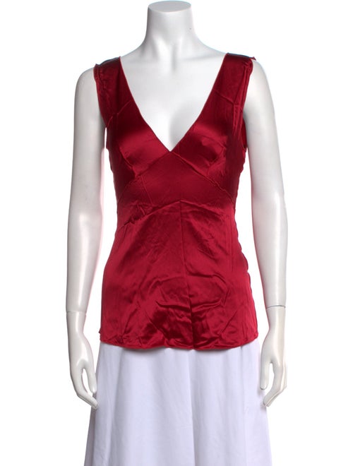 Dolce & Gabbana Silk V-Neck Top