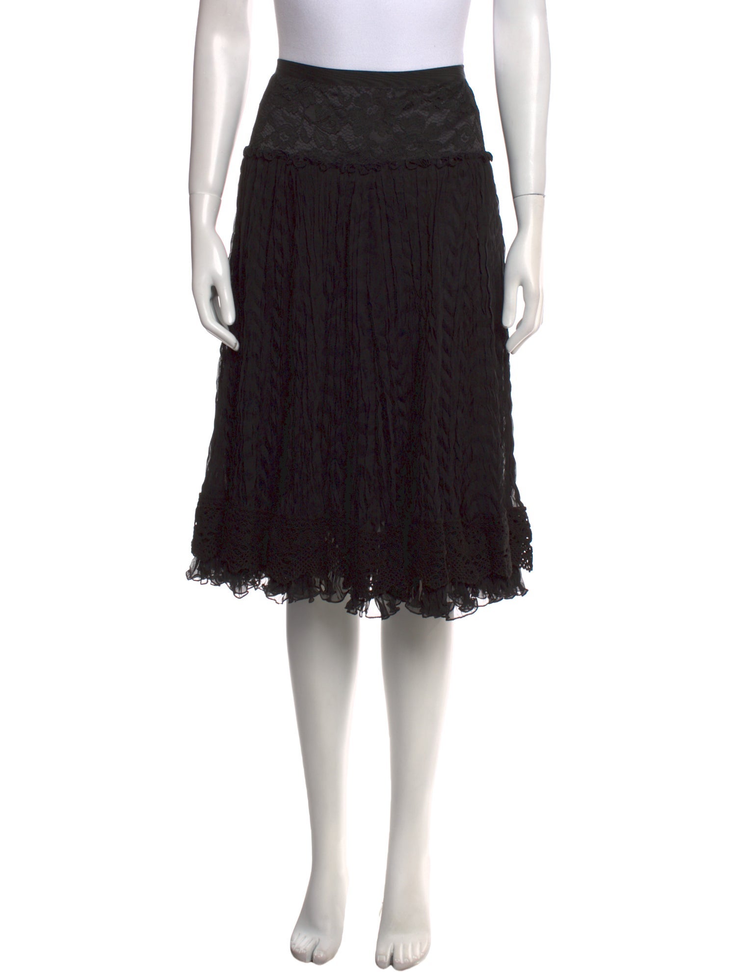 Dolce & Gabbana Ruffle Embellishment Knee-Length Skirt w/ Tags