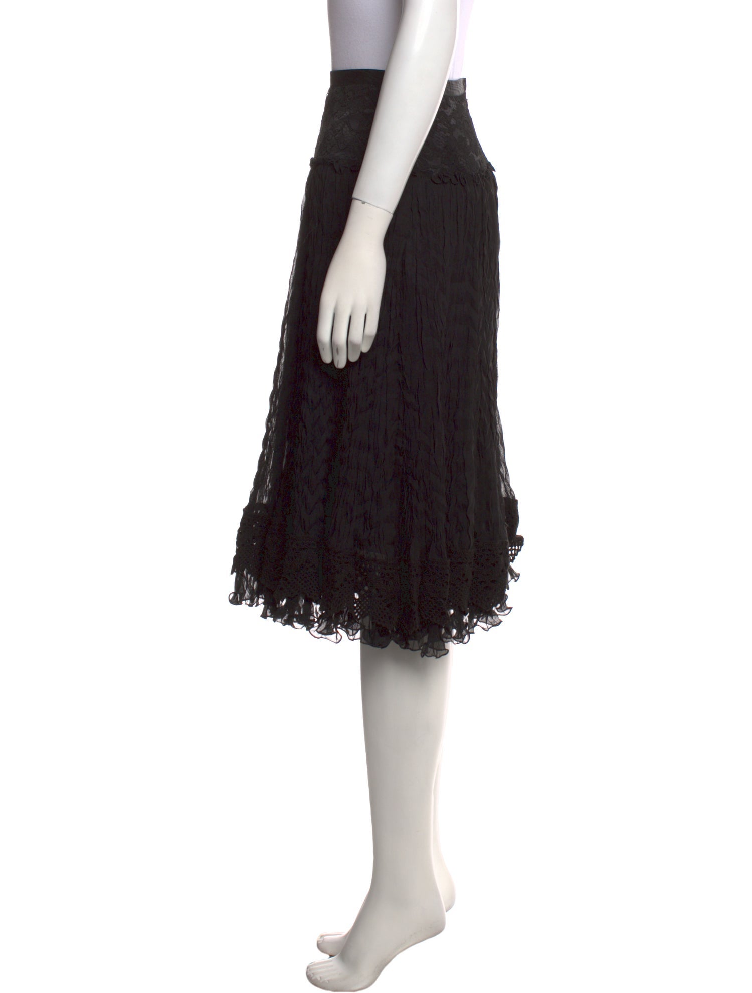 Dolce & Gabbana Ruffle Embellishment Knee-Length Skirt w/ Tags