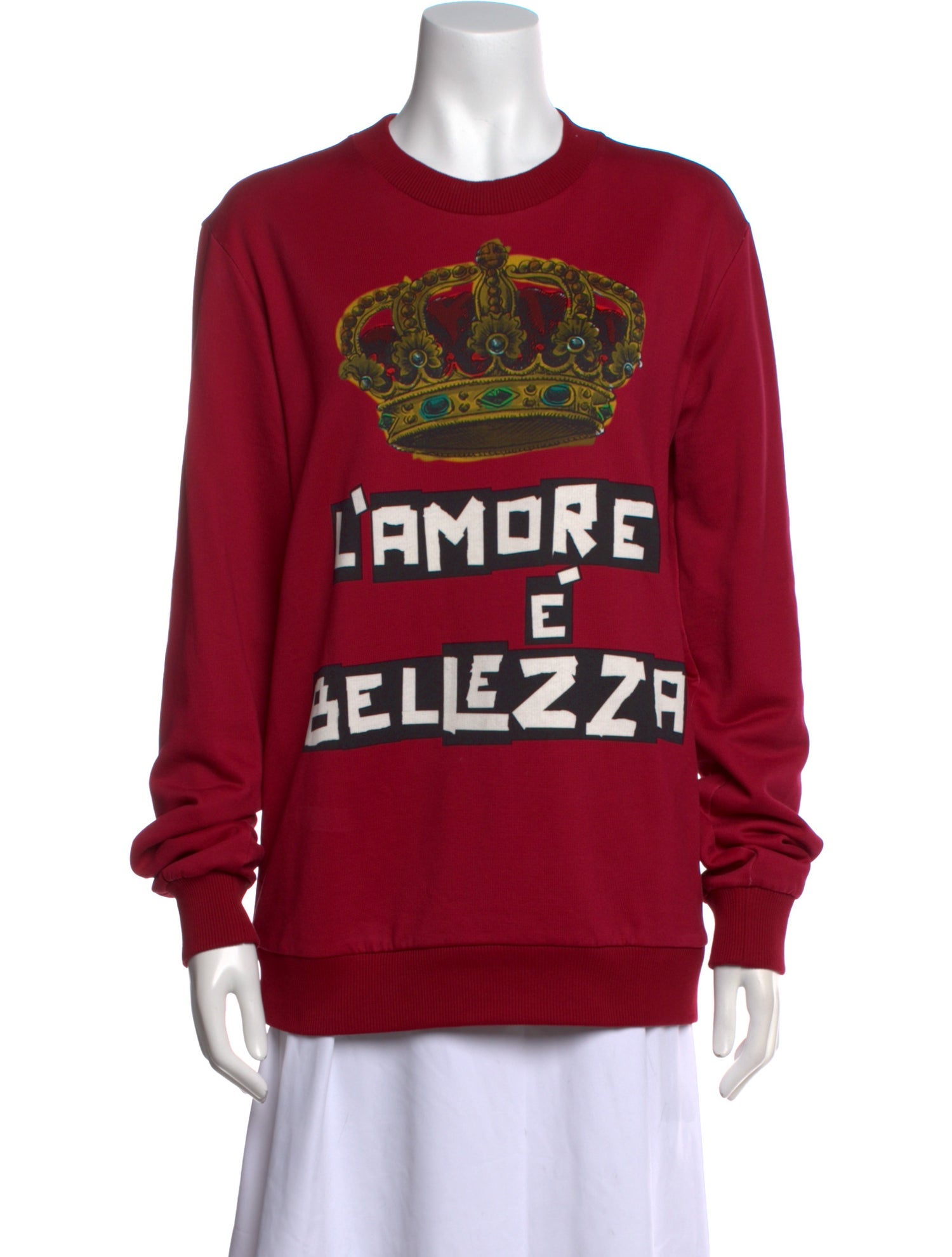 Dolce & Gabbana Graphic Print Crew Neck Sweater