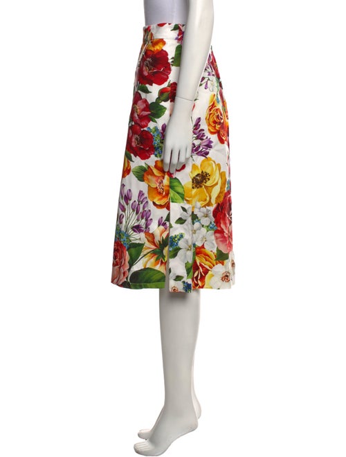 Dolce & Gabbana Floral Print Wide Leg Pants