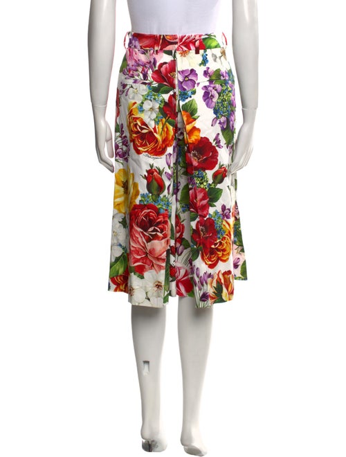 Dolce & Gabbana Floral Print Wide Leg Pants