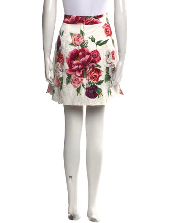 Dolce & Gabbana Floral Print Mini Skirt