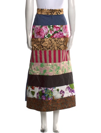 Dolce & Gabbana Floral Print Midi Length Skirt
