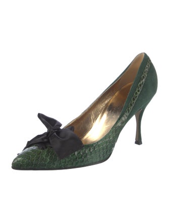 Dolce & Gabbana Snakeskin Animal Print Pumps