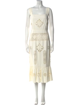 Dolce & Gabbana Lace Pattern Long Dress