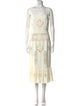 Dolce & Gabbana Lace Pattern Long Dress