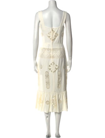 Dolce & Gabbana Lace Pattern Long Dress