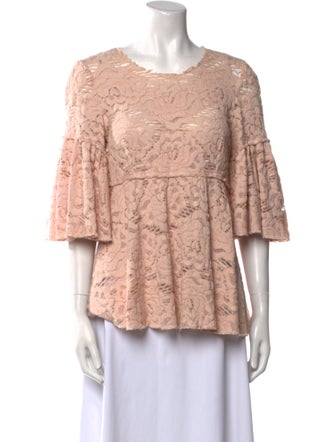 Dolce & Gabbana Lace Pattern Scoop Neck Blouse