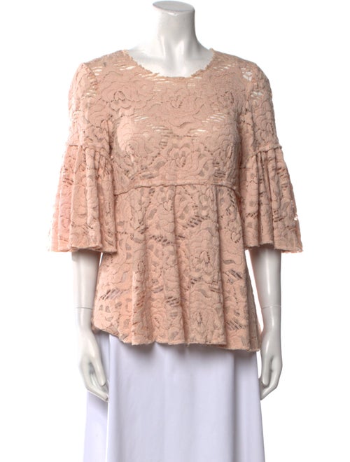Dolce & Gabbana Lace Pattern Scoop Neck Blouse