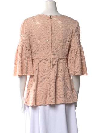 Dolce & Gabbana Lace Pattern Scoop Neck Blouse