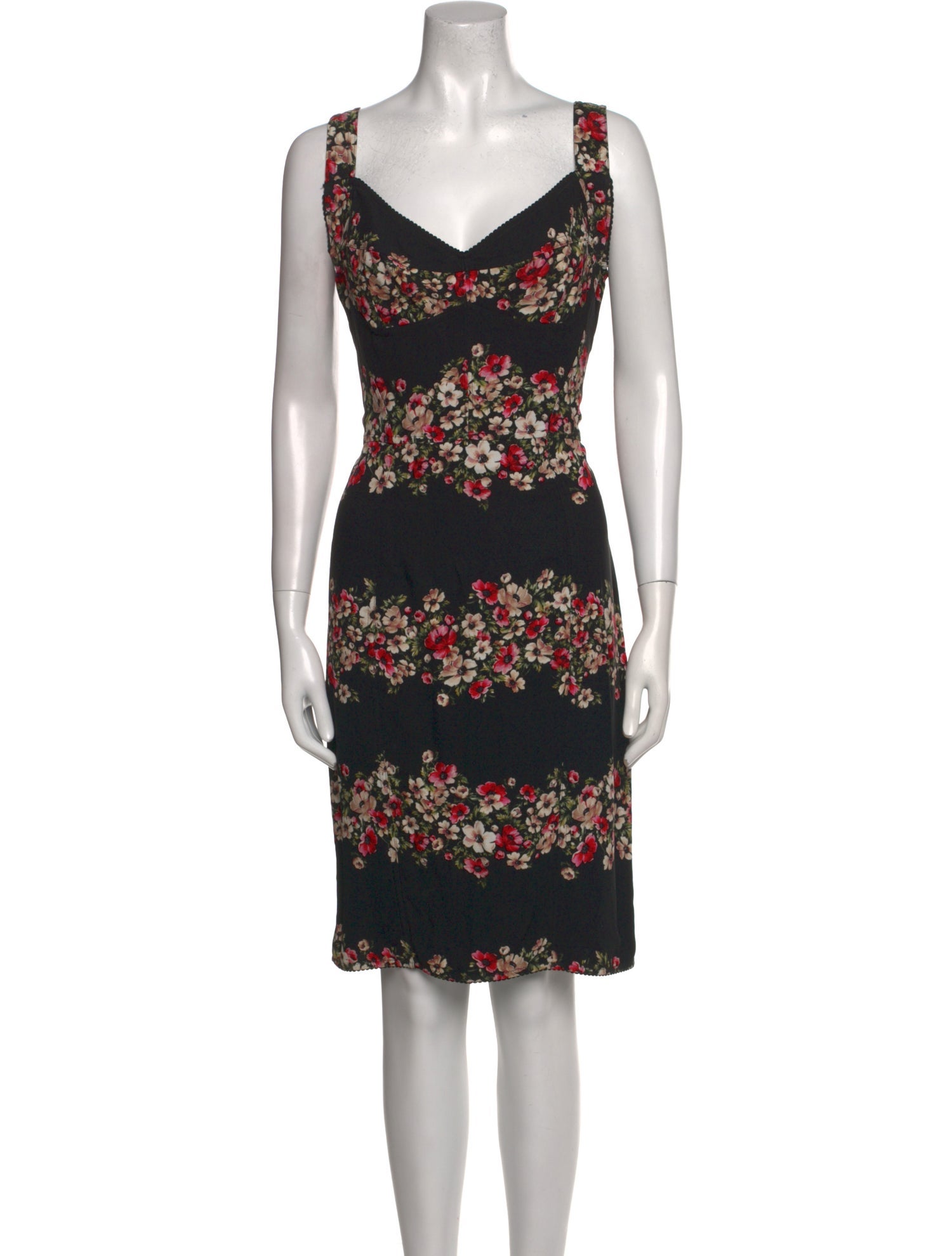 Dolce & Gabbana Floral Print Knee-Length Dress