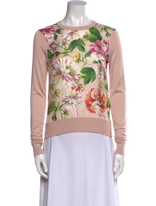 Dolce & Gabbana Silk Floral Print Sweatshirt
