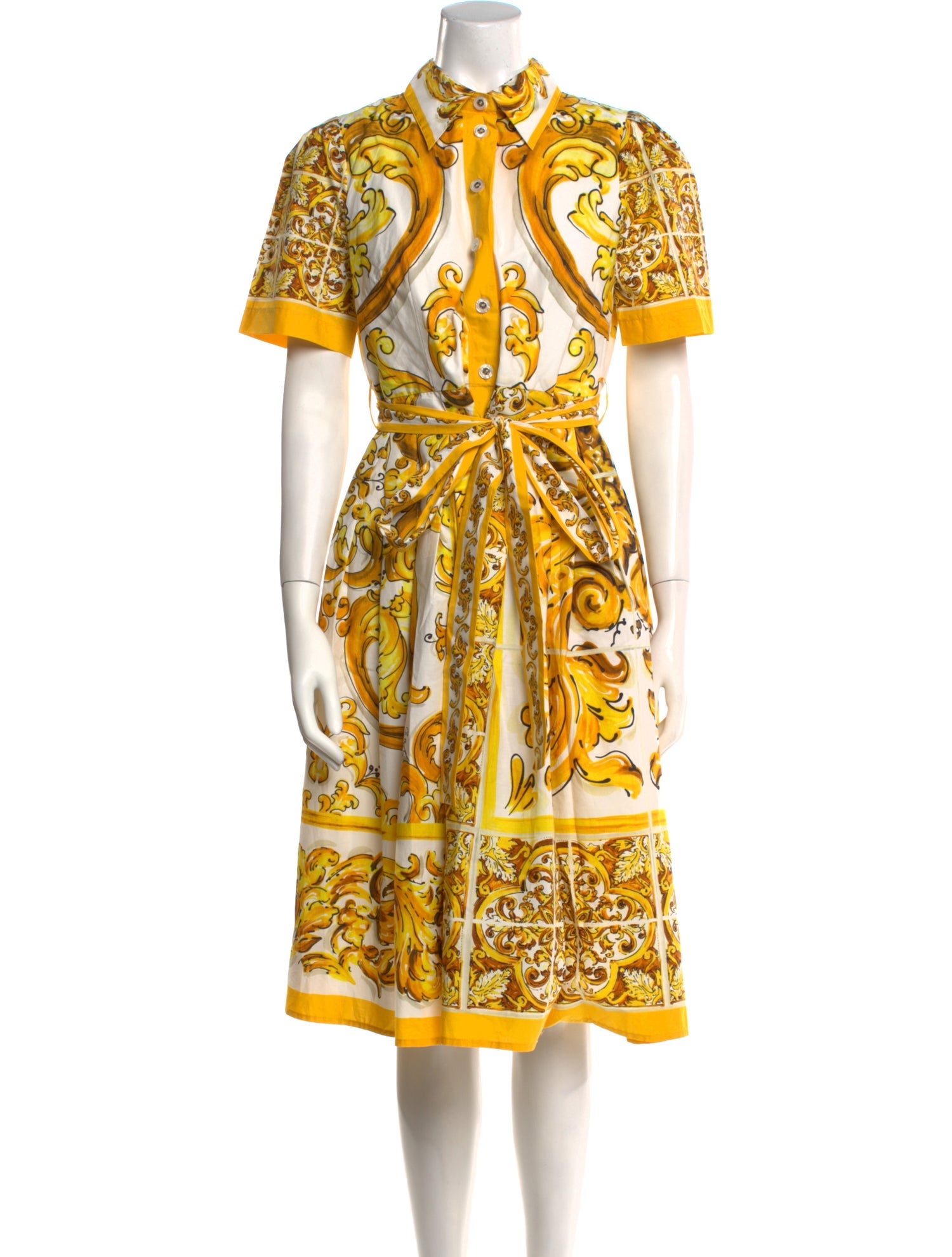 Dolce & Gabbana Paisley Print Midi Length Dress