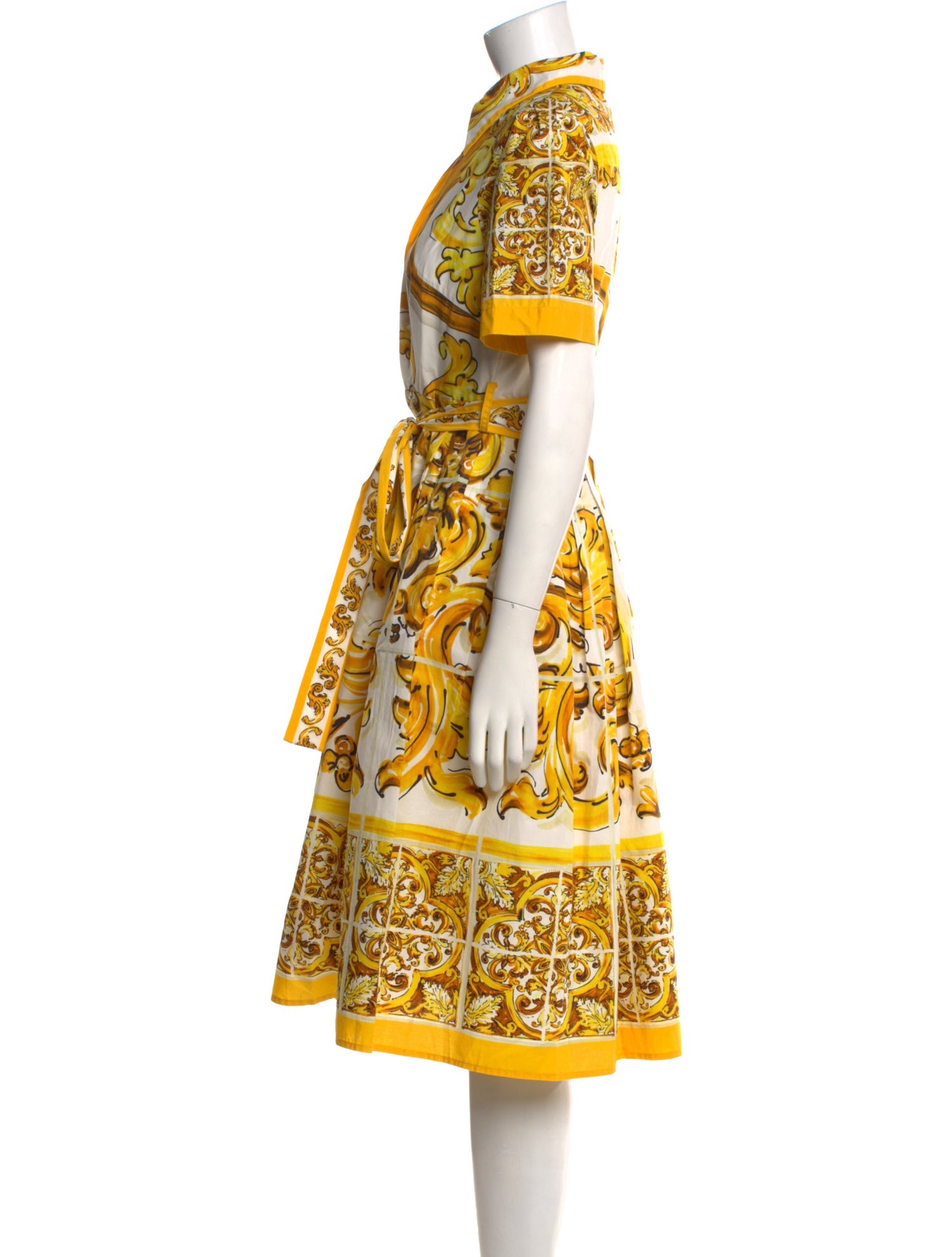 Dolce & Gabbana Paisley Print Midi Length Dress