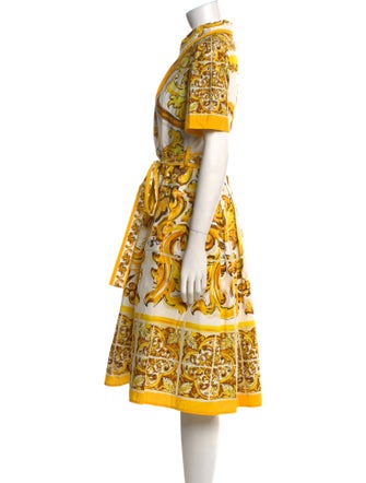 Dolce & Gabbana Paisley Print Midi Length Dress