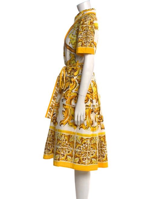 Dolce & Gabbana Paisley Print Midi Length Dress