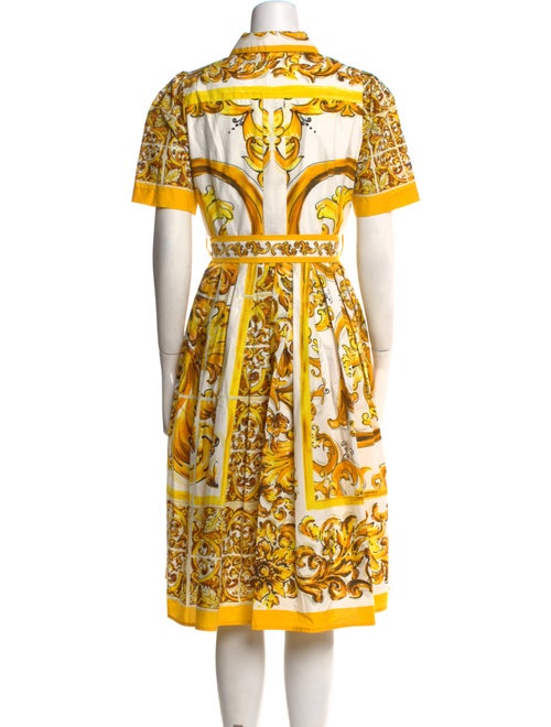 Dolce & Gabbana Paisley Print Midi Length Dress